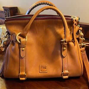 Dooney & Bourke Brown Leather Satchel Like Brand New!!